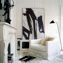 Load image into Gallery viewer, Black and White Abstract Painting Contemporary Art Yp106