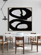 Load image into Gallery viewer, Black and White Abstract Painting Minimalist Art Modern Wall Art Decor Yp080