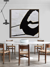 Load image into Gallery viewer, Black and White Abstract Painting Minimalist Art Modern Wall Art Decor Yp108