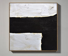 Load image into Gallery viewer, Black and White Abstract Painting Minimalist Art Textured Painting Yp049