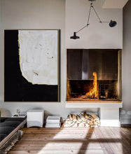 Load image into Gallery viewer, Black White Beige Minimalist Painting Modern Living Room Decor Yp042