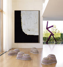 Load image into Gallery viewer, Black White Beige Minimalist Painting Modern Living Room Decor Yp042