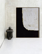 Load image into Gallery viewer, Black White Beige Minimalist Painting Modern Living Room Decor Yp042