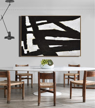Load image into Gallery viewer, Horizontal Black and White Minimalist Art Modern Minimal Painting Yp067
