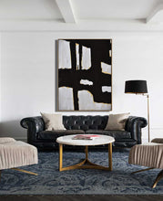 Load image into Gallery viewer, Black and White Abstract Painting on Canvas Bedroom Wall Art Yp078