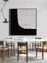 Load image into Gallery viewer, Black and White Abstract Painting Original Textured Painting Yp043