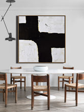 Load image into Gallery viewer, Black and White Abstract Painting Minimalist Art Yp044