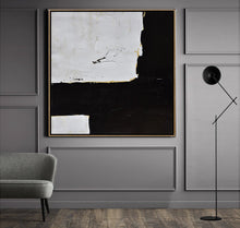 Load image into Gallery viewer, Black and White Abstract Painting Minimalist Art Modern Art Decor Yp083