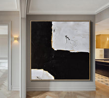 Load image into Gallery viewer, Black and White Abstract Painting Minimalist Art Modern Wall Art Decor Yp048
