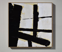Load image into Gallery viewer, Black and White Abstract Painting Modern Wall Art Decor Yp046