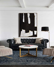 Load image into Gallery viewer, Black And White Palette Knife Abstract Painting Minimalist Art Yp105