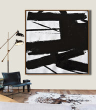 Load image into Gallery viewer, Minimalist Painting Modern Art Black and White Minimal Art Yp087