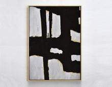 Load image into Gallery viewer, Black and White Abstract Painting on Canvas Bedroom Wall Art Yp078