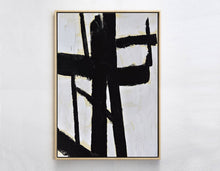 Load image into Gallery viewer, Black And White Painting Original ArtWork Living Room Art Decor Yp070