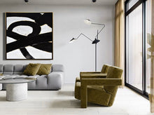 Load image into Gallery viewer, Original Art Black and White Abstract Painting, Contemporary Art Yp047