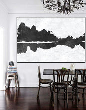 Load image into Gallery viewer, Black and White Minimalist Modern Wall Art Acrylic Painting Yp102