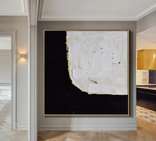 Load image into Gallery viewer, Black and White Abstract Painting Original Textured Painting Yp043