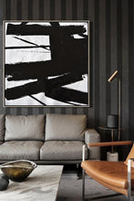 Load image into Gallery viewer, Minimalist Painting Modern Art Black and White Minimal Art Yp087