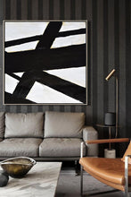 Load image into Gallery viewer, Minimalist Painting Modern Art, Black and White Minimal Art Yp082