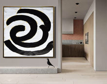 Load image into Gallery viewer, Black and White Original Art Abstract Painting Contemporary Art Yp069