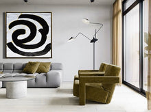 Load image into Gallery viewer, Black and White Original Art Abstract Painting Contemporary Art Yp069