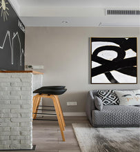 Load image into Gallery viewer, Original Art Black and White Abstract Painting, Contemporary Art Yp047