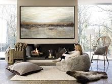 Load image into Gallery viewer, Abstract Wall Art Suede Sienna Artwork Acrylic XXL Painting Np013