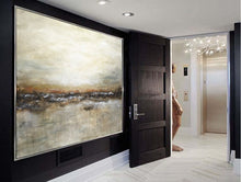 Load image into Gallery viewer, Abstract Wall Art Suede Sienna Artwork Acrylic XXL Painting Np013