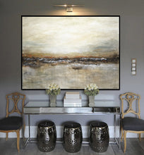 Load image into Gallery viewer, Abstract Wall Art Suede Sienna Artwork Acrylic XXL Painting Np013