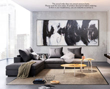 Load image into Gallery viewer, Black And White Wall Art Abstract Painting Contemporary Art Yp104