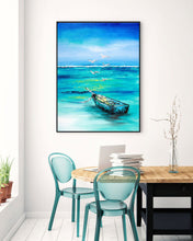 Load image into Gallery viewer, Seascape Wave Painting Modern Acrylic Painting on Canvas Fp088