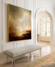 Load image into Gallery viewer, Sky Cloud Abstract Painting Large Brown Painting Landscape Np069