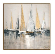 Load image into Gallery viewer, Large Sailboat Party Oil Painting Large Wall Decor for Living Room Gp030