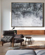 Load image into Gallery viewer, Cloud Art Painting Black White Canvas Art Abstract Sky Painting Ap034