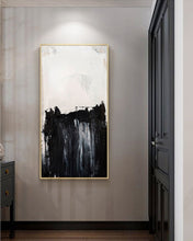 Load image into Gallery viewer, Xl Canvas Art Large Black and White Abstract Oil Painting, Minimalist Art Gp035