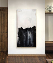 Load image into Gallery viewer, Xl Canvas Art Large Black and White Abstract Oil Painting, Minimalist Art Gp035