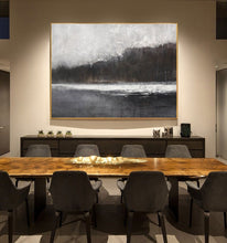 Load image into Gallery viewer, Black And White Minimalist Canvas Art Abstract Landscape Painting Ap022