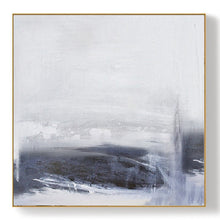 Load image into Gallery viewer, Gray Abstract Sky Painting Abstract Sea Painting Black White Art Qp082