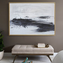 Load image into Gallery viewer, Black And White Modern Painting Palette Knife Abstract Art Ap029