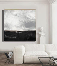 Load image into Gallery viewer, Black White Painting Horizontal Wall Decor Art Large Canvas Art Ap010