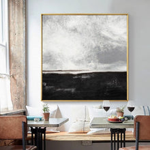 Load image into Gallery viewer, Black White Painting Horizontal Wall Decor Art Large Canvas Art Ap010