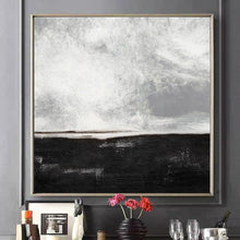 Load image into Gallery viewer, Black White Painting Horizontal Wall Decor Art Large Canvas Art Ap010