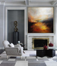 Load image into Gallery viewer, Large Wall Art Dining Room Cloud Abstract Painting Skyline Artwork Bp078