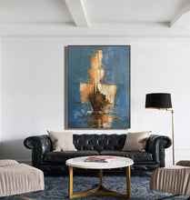 Load image into Gallery viewer, Affordable Large Wall Art Sailing Oil Painting by Hand Gp031