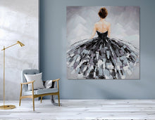 Load image into Gallery viewer, Dancer Oil Painting on Canvas Ballerina Girl Is Like Bride in a Wedding Dress