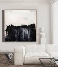 Load image into Gallery viewer, Black White Abstract Painting, Large Wall Decor for Living Room Gp033