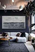 Load image into Gallery viewer, Silver Painting Gray And White Art Original Artwork Painting Ap028