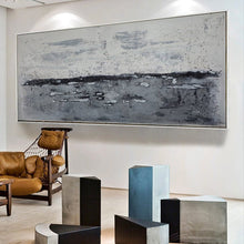 Load image into Gallery viewer, Silver Painting Gray And White Art Original Artwork Painting Ap028