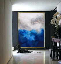 Load image into Gallery viewer, Blue Painting Abstract Painting Bedroom Art Paintings NP067