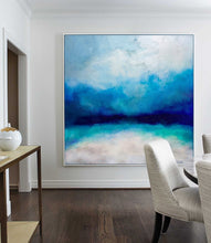 Load image into Gallery viewer, Blue Sky Landscape Abstract Painting Large Wall Sea Painting Dp096